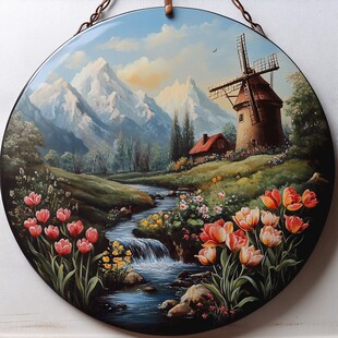 文化艺术油画盘