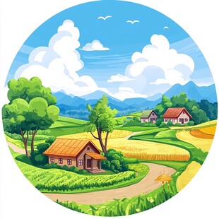 乡村田园插画