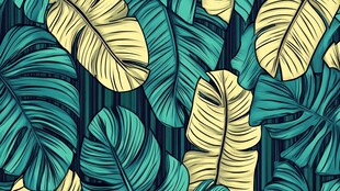 芭蕉叶背景设计