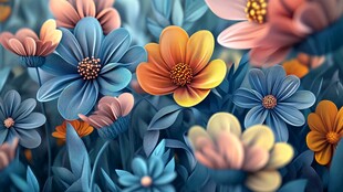 3d立体花壁纸