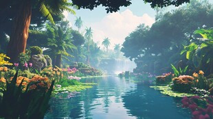 热带雨林模拟场景