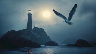 大海飞鸟海燕起航归航