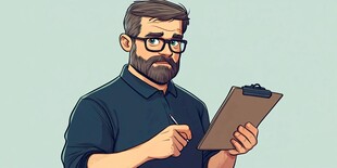 戴眼镜的男教师