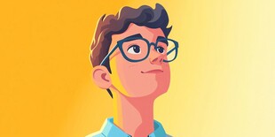 插画男孩扁平化