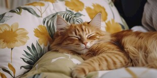 睡觉的大花猫