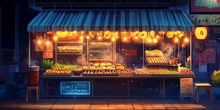 饼店插画