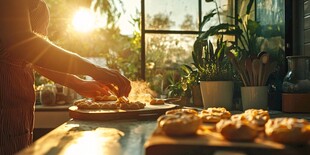 洒进厨房的阳光