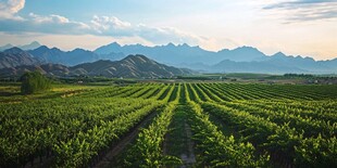 葡萄酒种植山水风光