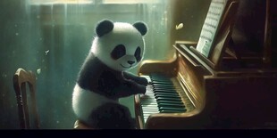 钢琴熊猫