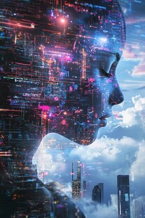 人工智能vr海报背景