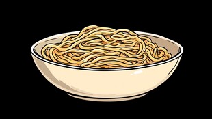 一碗面插画