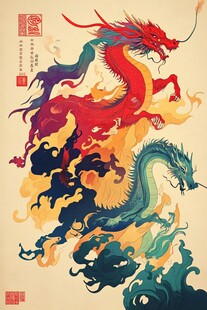 龙年插画系列组合