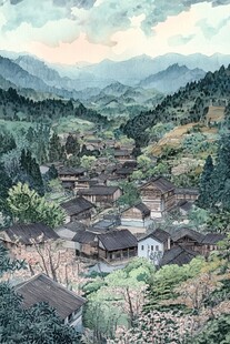 青城山插画