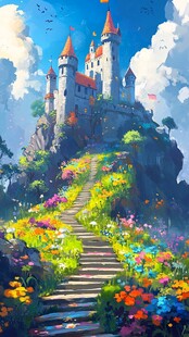 梦幻城堡插画