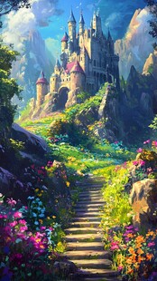 梦幻城堡插画