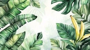 热带雨林花草树木背景