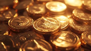 金色钱币金钱多多