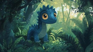 呆萌小恐龙形象