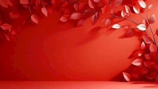 红色树叶桌面