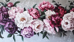 3d立体花卉牡丹