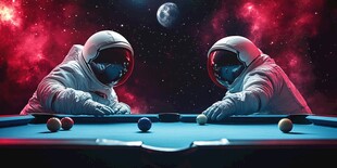 红色背景kv探索宇宙