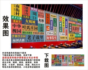 周口地名景点名集装箱卷闸背景墙