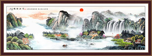 工笔国画山水