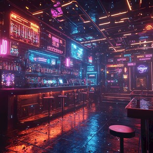 赛博朋克风格迎宾区