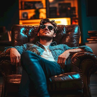 设计的扶手椅上