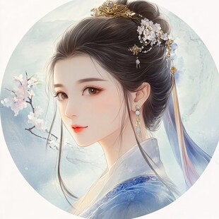 古风美女头像插画封面