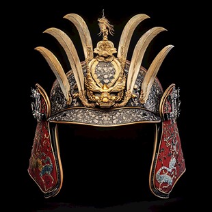 金镶红蓝宝石冠