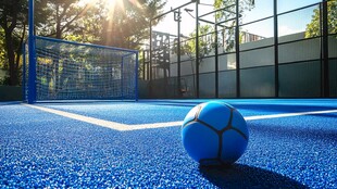 阳光下的足球场