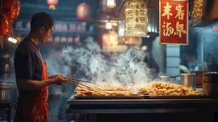 古镇夜市小吃美食