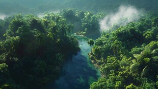 热带雨林风光仙境