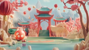 二维半浮雕场景