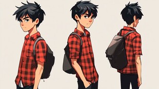 青春年少校园漫画人物