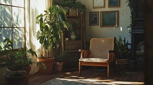 黄色室内暖光太阳光