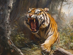 雄壮的动物插画