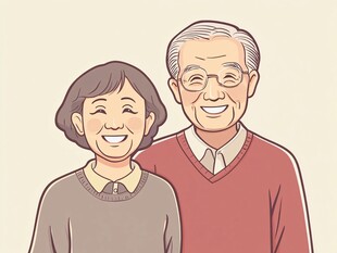 夫妻插画