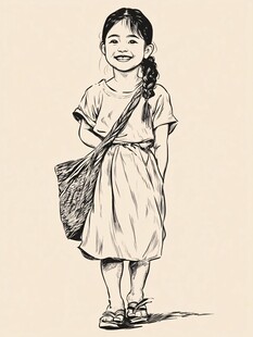 写意小女孩