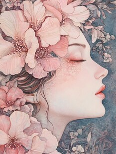 女性唯美装饰画