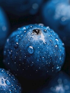 蓝莓水珠