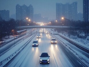 雪后交通