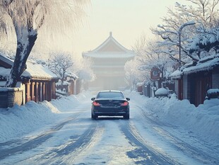 胡同雪景