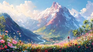宽屏风景画