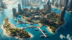 迪拜市悬浮岛设计