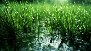 雨露麦苗