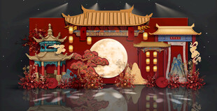 奢华中式背景素材