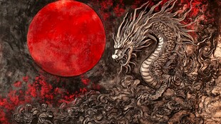 龙望月图