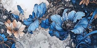 手绘创意百花壁纸